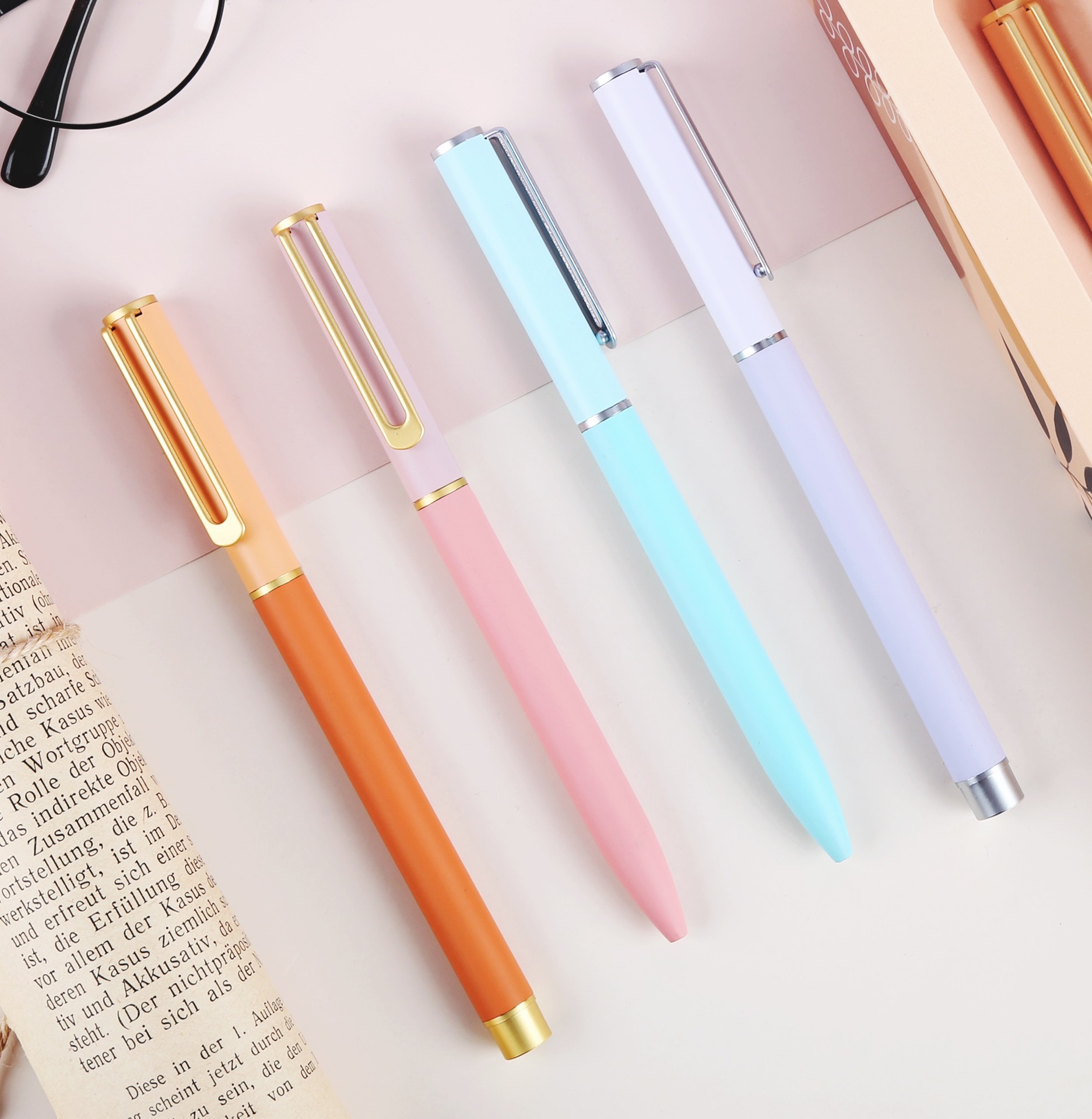 金属圆珠笔定制源头厂家金属笔 高颜值商务文具礼品笔 定制签字笔