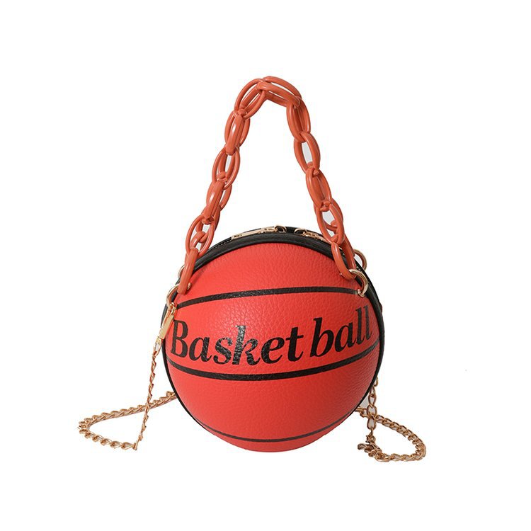 Same Style Personality Small round Bag 2023 New Mori Style Soft Girl Fashion One-Shoulder Crossbody Chain Portable Basketball Bag