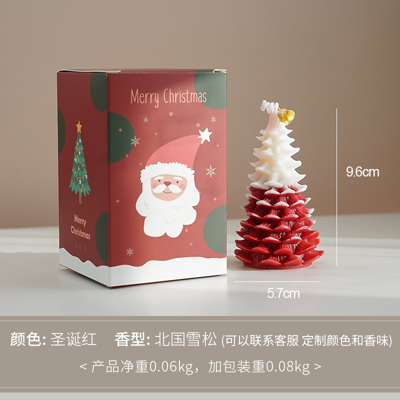 Christmas Candle Birthday Gift Handmade Gift Set Simulation Shape Christmas Eve Christmas Tree Candle Aromatherapy Decoration