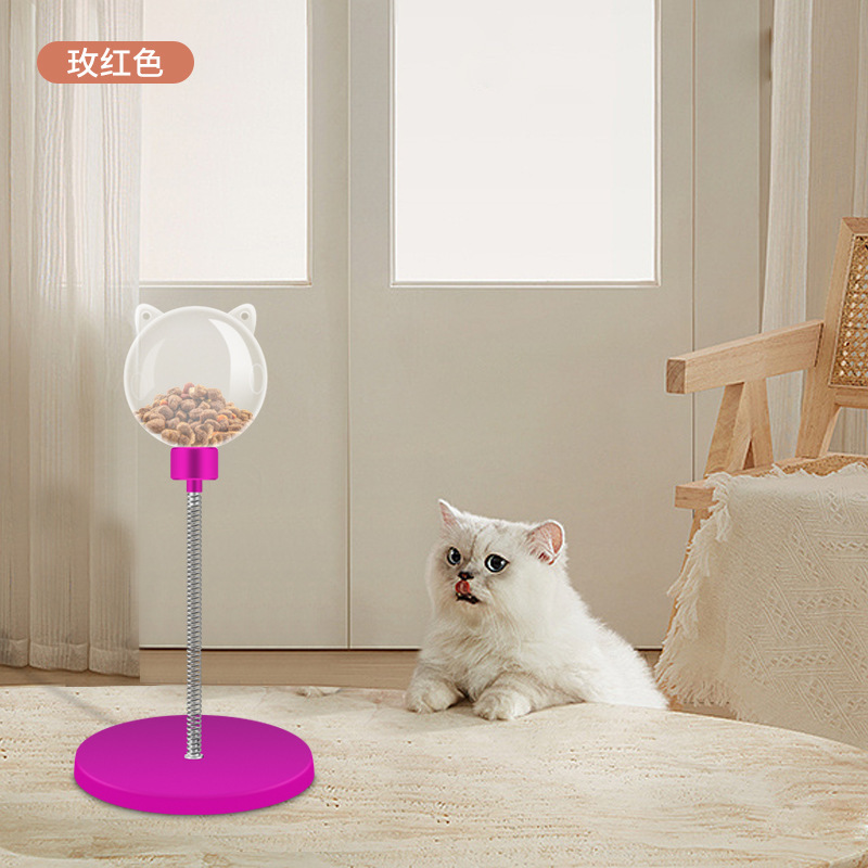 Tiktok Pet Swing Food Dropping Ball Self-Hi Relieving Stuffy Toy Cat Puzzle Funny Cat Jarre Aero Bull Dog Hitting Slow Tableware