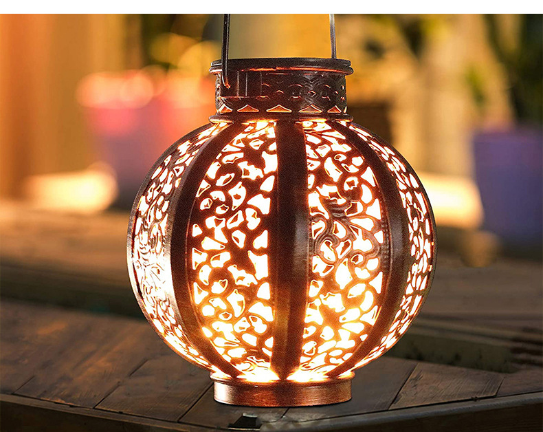 厂家直供镂空灯太阳能 树脂工艺品镂空灯 太阳能镂空灯批发