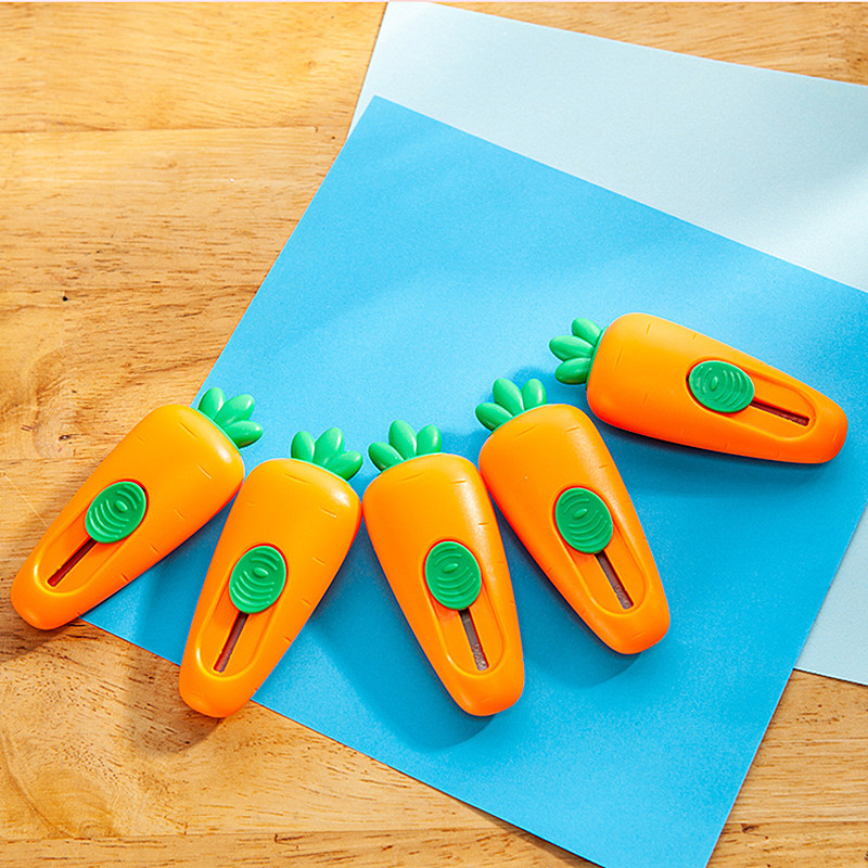 晨光文具卡通美工刀胡萝卜造型迷你可爱9mm手工diy拆快递用n2243