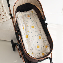 婴儿推车垫豆豆绒安抚舒适纱布褥子宝宝床垫儿垫被儿童棉花垫子床