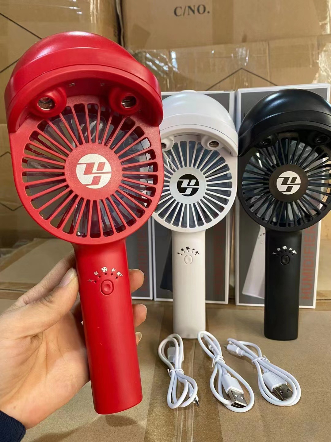 外贸库存清仓随身风扇加湿迷你手持风扇小风扇usb充电学生礼品