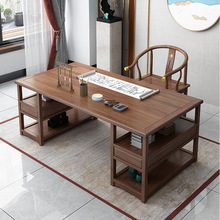 实木新中式书桌国学书画桌简约办公桌家用成人长条书法桌