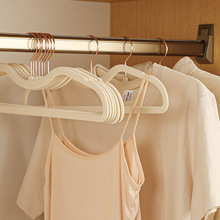 短颈植绒衣架家用省空间高颜值简易卧室加粗加厚挂钩