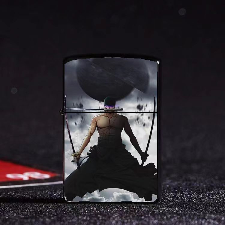 Anime Kerosene Lighter Metal Windproof Lighter One Piece Anime Kerosene Lighter Support Wholesale