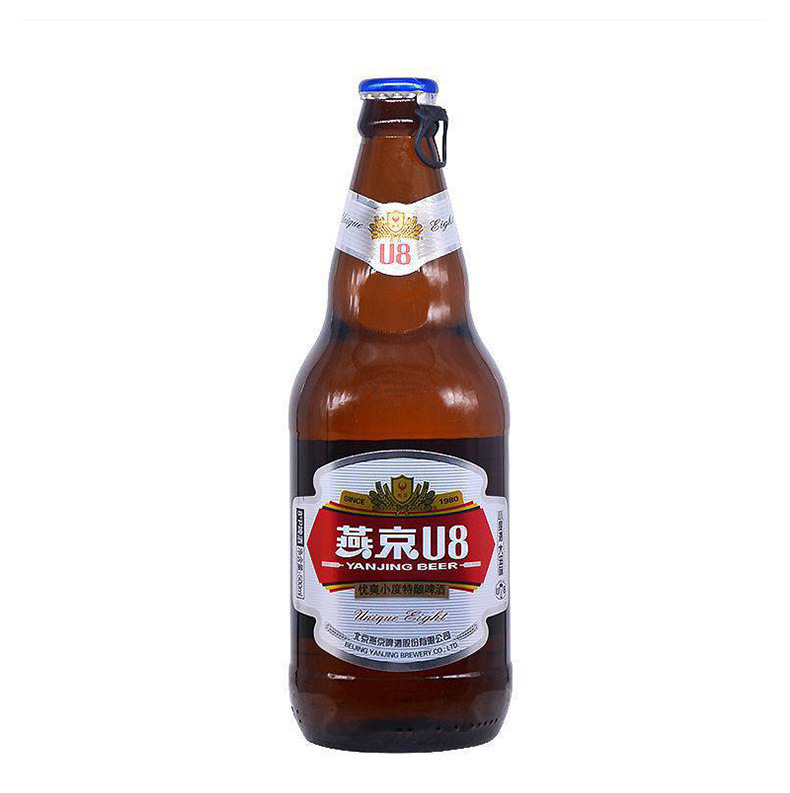 燕京鲜啤酒8度瓶装500ml*12听装现货批发u8啤酒啤酒整箱配送