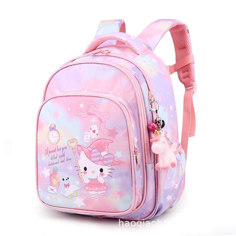 New Primary School Student Schoolbag Girls Grade 5-1-3 4 Cute Spine Protection Lightweight Backpack KT Lightweight Girls' Bags