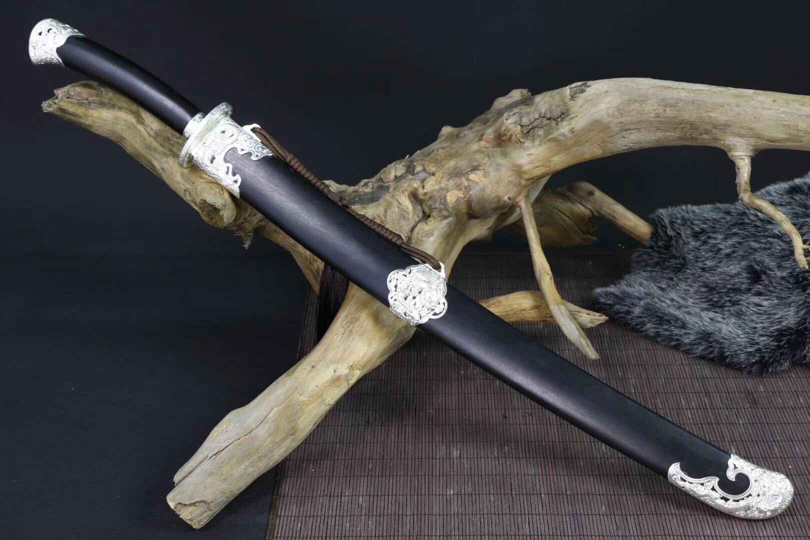 龙泉市刀剑复古辟邪 百炼钢锻打 一体清刀家居摆设影视道具未开刃