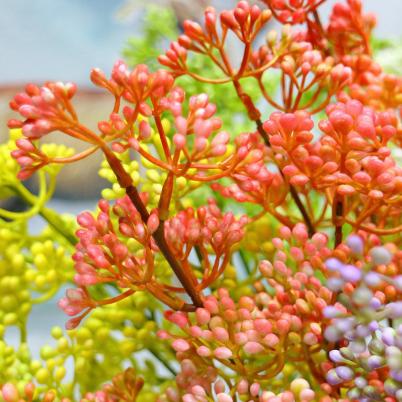 仿真花植物米兰子果浪漫家居装饰塑料花婚庆装饰摆件假花束绿植