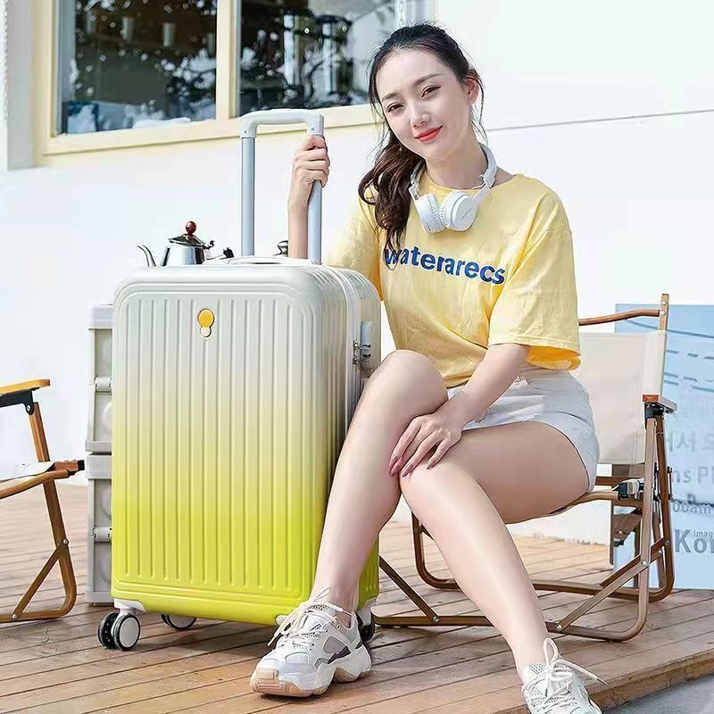 新款渐变色女生行李箱学生拉杆箱28寸网红高颜值旅行箱24寸密码箱