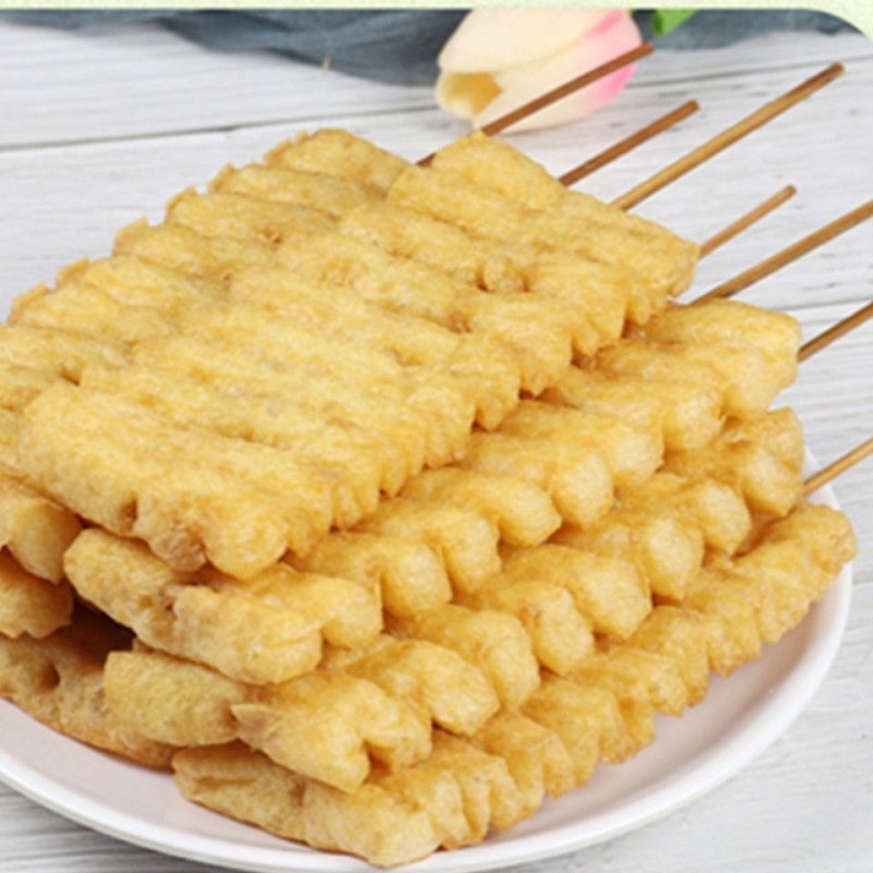 冷冻豆腐串20串包烧烤串豆串兰花干豆腐关东煮麻辣烫商用火锅串