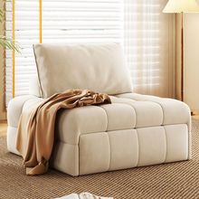 日式奶油风卧室沙发床可折叠小户型客厅可移动折叠单双人布艺沙发