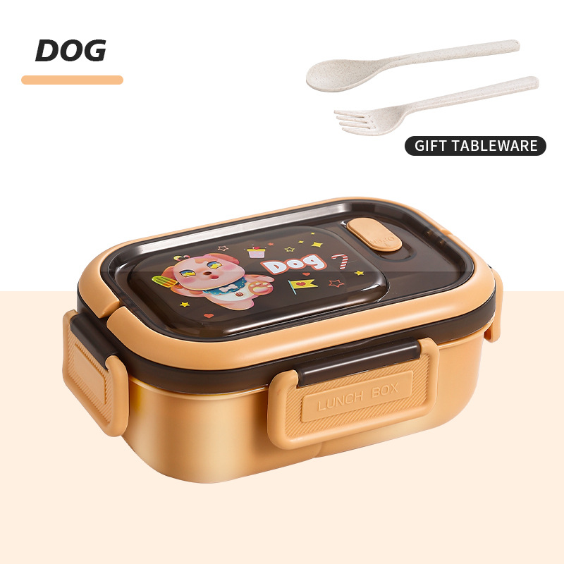 Large Capacity Airtight Salad Lunch Box Compartment Lunch Box Cartoon Lunch Box with Lid Office Worker Portable Lunch Box