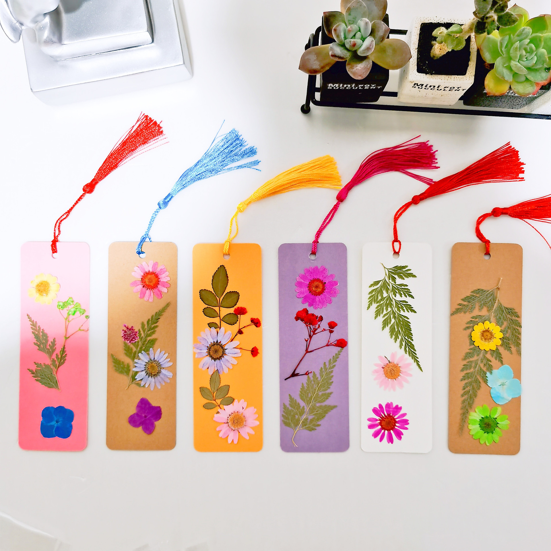 自制书签diy材料学生手工制作植物干花标本压花创意美劳美术花