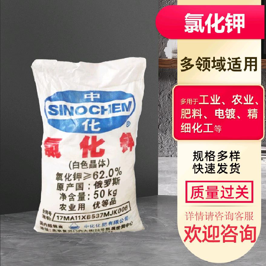 氯化钾俄罗斯青海氯化钾精细化工钾肥白色晶体大量现货 氯化钾