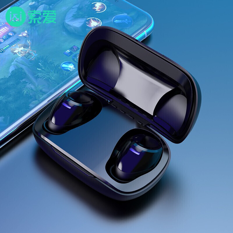 索爱( soaiy) t6 tws无线蓝牙耳机商务运动双耳入耳式迷你苹果华