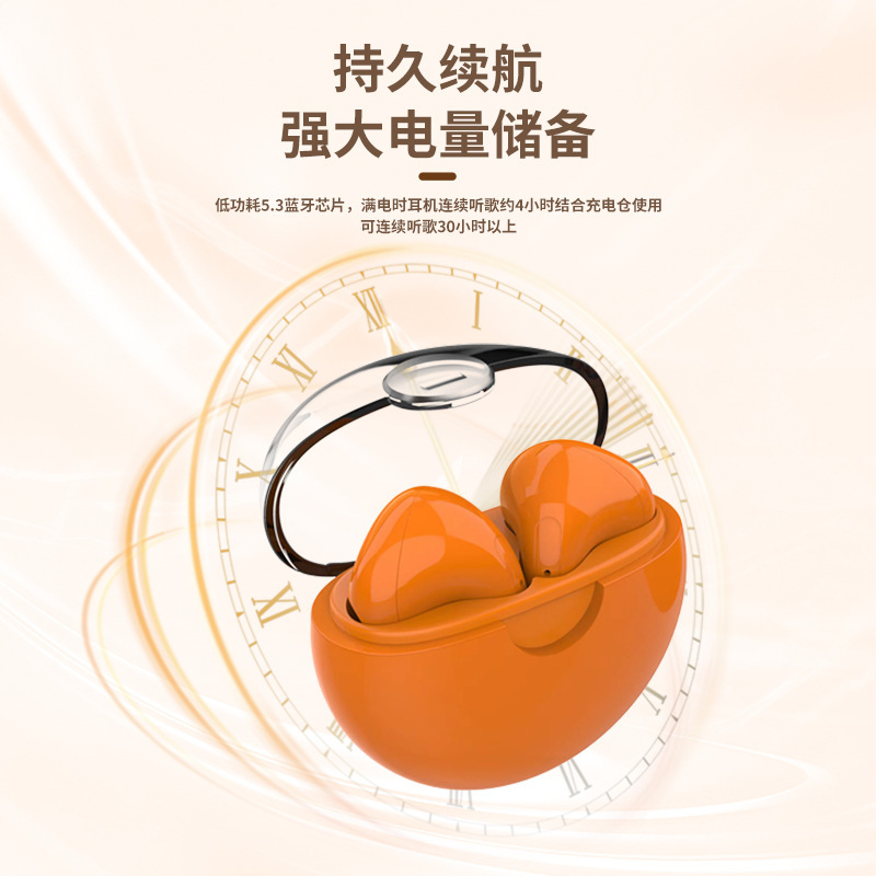 a6c蓝牙耳机透明盖 跨境爆款双耳降噪立体音耳机无线睡眠迷你耳机