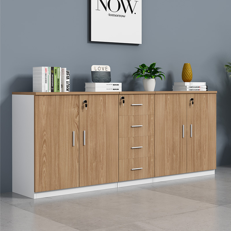 厂家直销办公文件柜木质储物柜办公室茶水柜放打印机办公家具矮柜