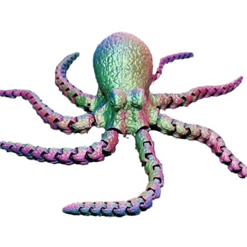 仿真大章鱼玩具八爪鱼3d打印摆件活关节办公居p家汽车饰品鱼缸造