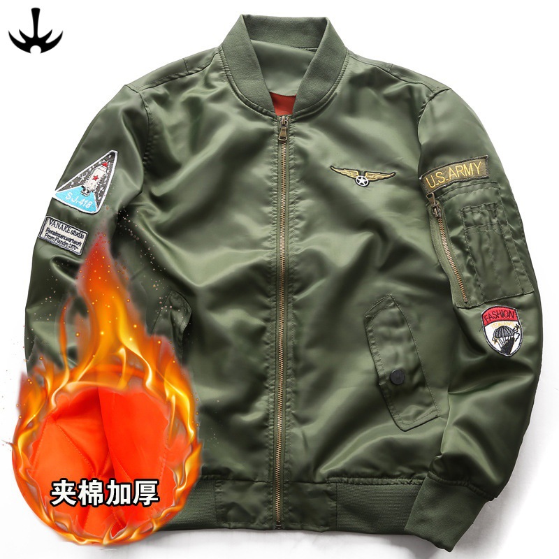 跨境速卖通ebaywishma1加厚飞行棉服空军一号棉衣男大-阿里巴巴