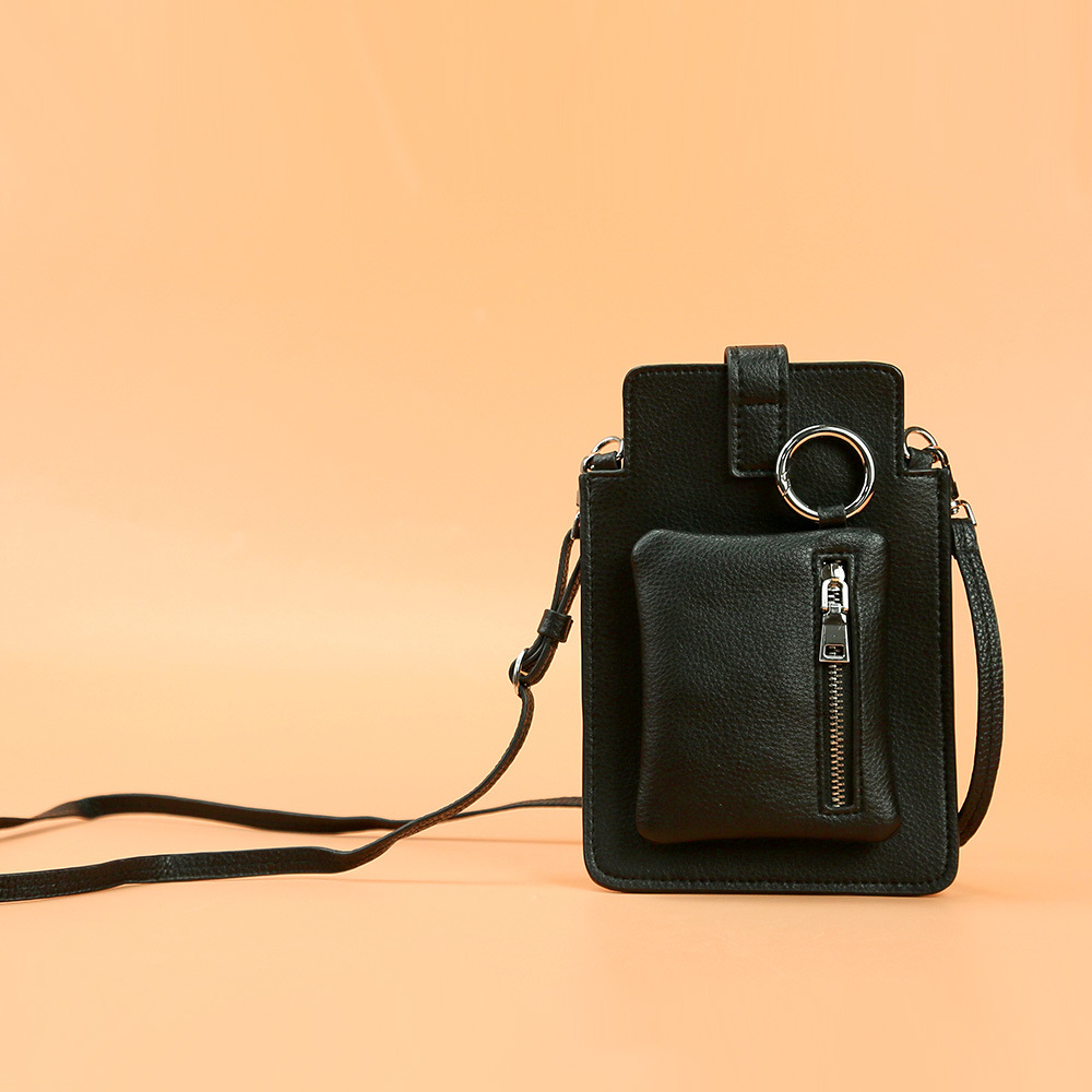 2022新款真皮手机包女头层牛皮迷你斜挎夏季小包包手机竖款零钱包