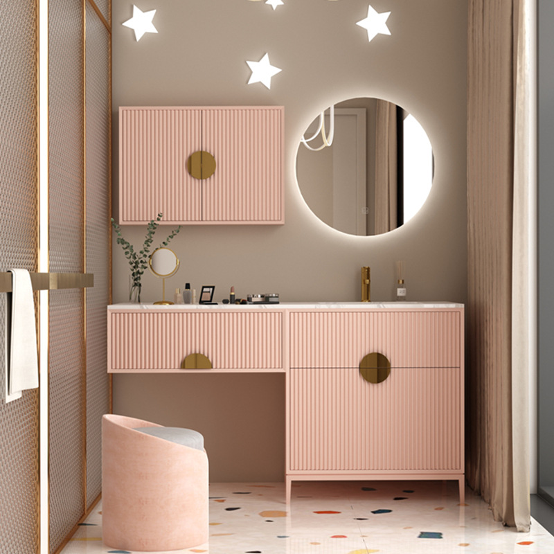 北欧实木卫生间浴室柜洗手洗脸盆柜组合洗漱台梳妆简约小户型浴柜