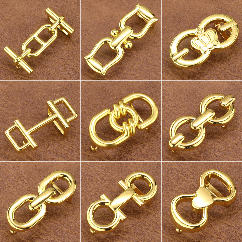 新款女士皮带扣头腰带扣头小扣头金色内径1.4 1.