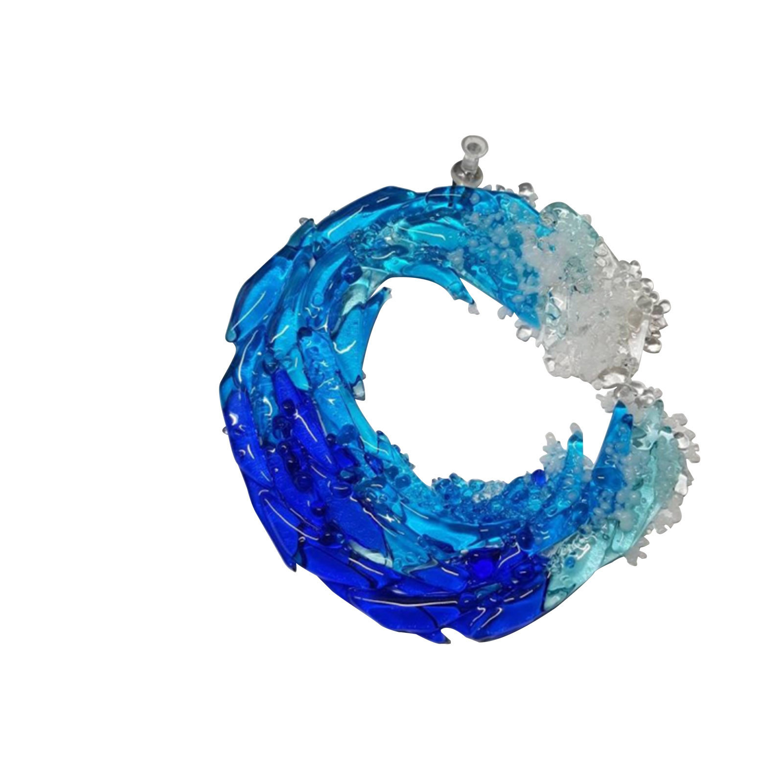 树脂工艺品海浪挂件 天蓝色海浪装饰挂件 户外室内装饰摆件挂件