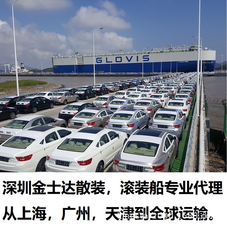 挖掘机工程车小汽车电动车大巴卡车特殊车科佩尔滚装船斯洛文尼亚