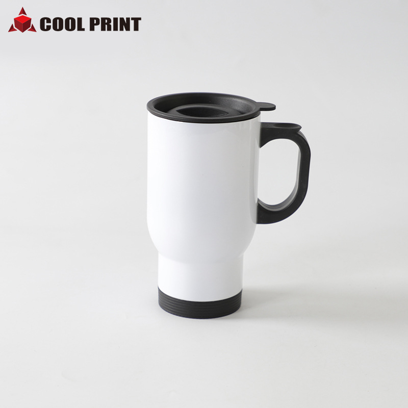 Thermal Transfer Cup Stainless Steel Personality in-Car Thermos Creative Portable with Handle Coated Cup Wholesale