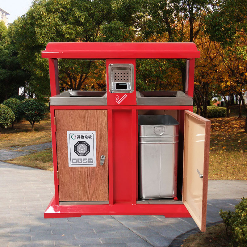 烟台两分类垃圾桶厂家 公园 户外两分类果皮箱现货供应