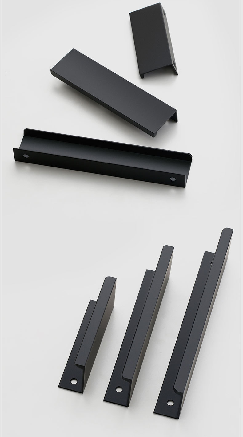 现代简约通体封边衣柜门拉手封边加长款通顶柜子隐形门缝长把手