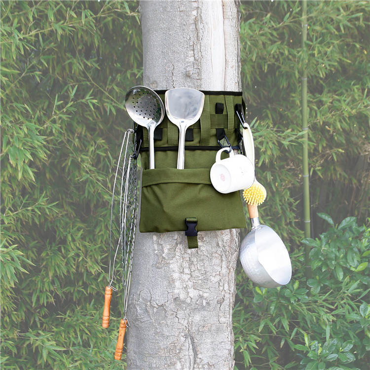 Cross-Border Supply Outdoor Camping Pot Hanging Storage Bag Travel Pot Storage Bag Mobile Kitchen Cookware Sling