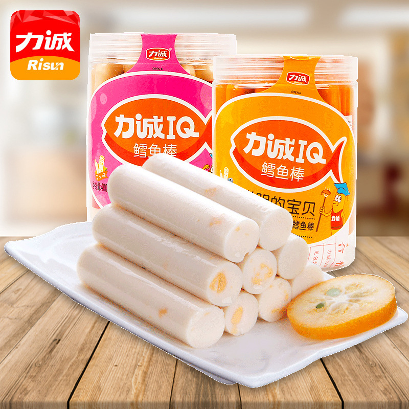 力诚鳕鱼肠400g罐装零食休闲食品小吃火腿肠