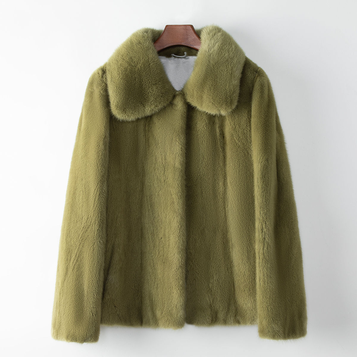 少量服饰100%水貂毛2024海宁皮草外套新款女式休闲整貂裘皮大衣