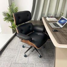 办公椅可躺电脑椅舒适久坐人体工学椅真皮老板椅商务书房椅