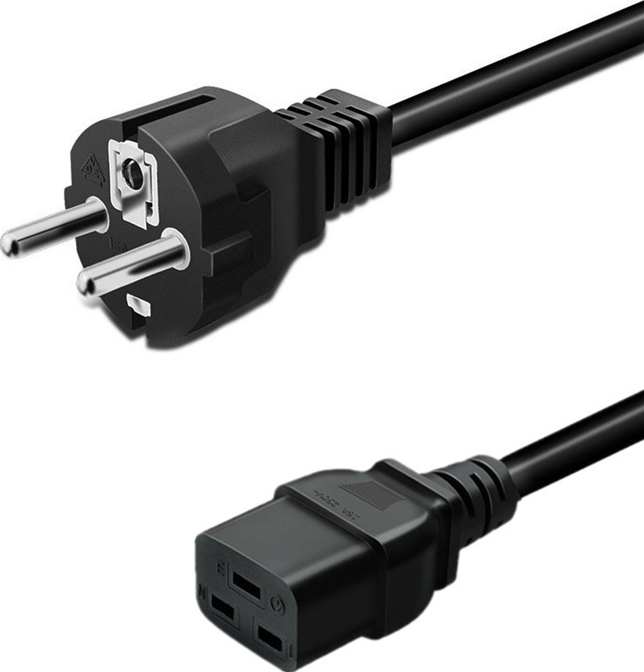 三芯纯铜欧标三插品字尾电源线欧式插头