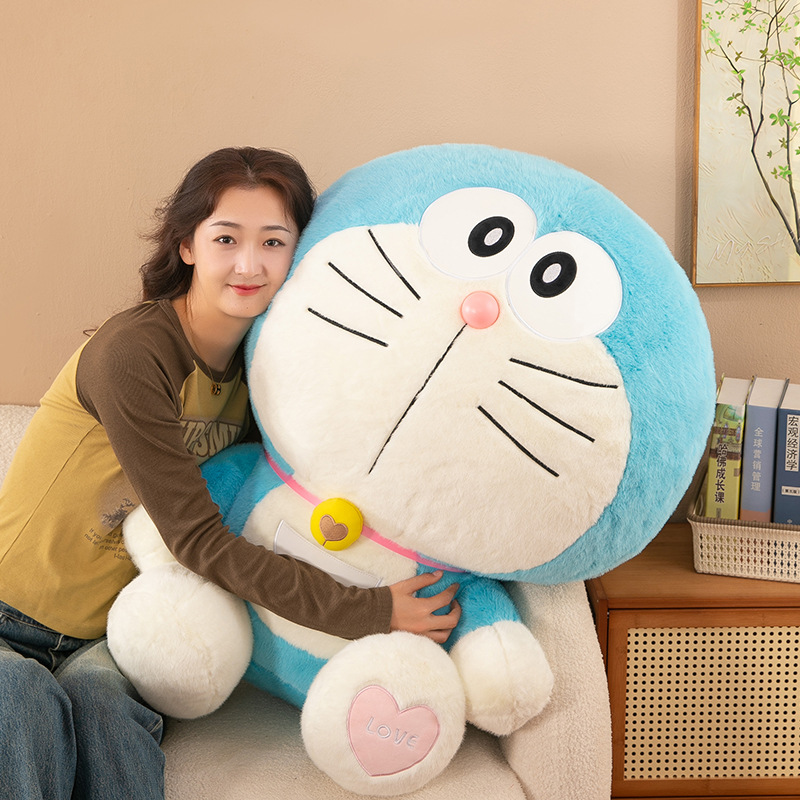 可爱机器猫哆啦a梦玩偶毛绒玩具公仔柔软抱枕大号批发跨境爆款女