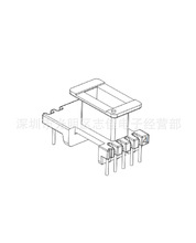 EI13-10骨架加宽立式5+2 针1321-1 骨架变压器骨架电木骨架