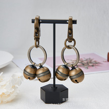 黄铜铃铛钥匙扣配件铜铃铛复古铃铛宠物青古铜玩具配件铃铛挂件