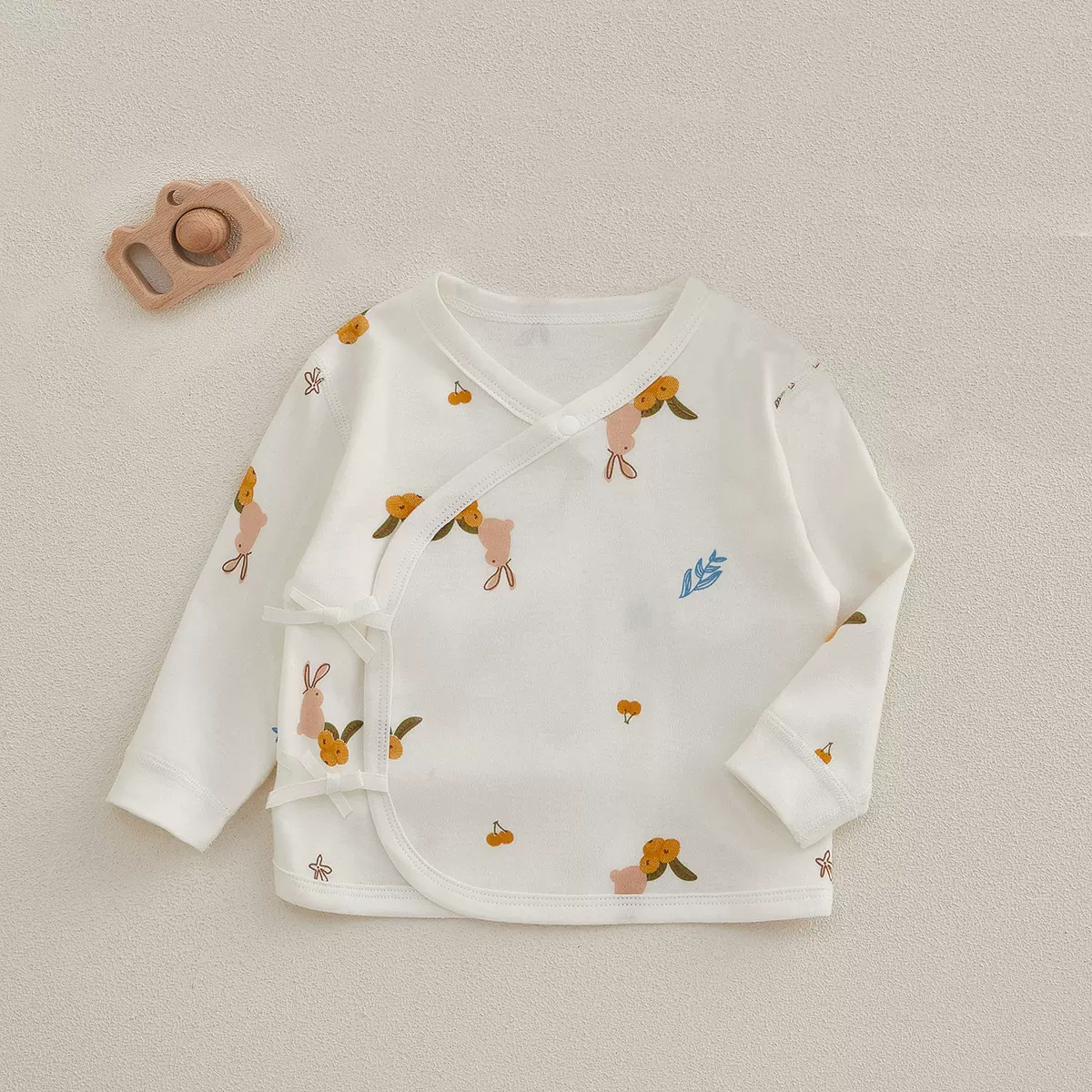 新生儿半背衣春秋季新款0-3-6月宝宝挖背纯棉上衣婴幼儿睡衣和尚