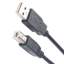 USB2.0打印机线 A对B方口数据线ab打印线全铜 黑色足米1.8米