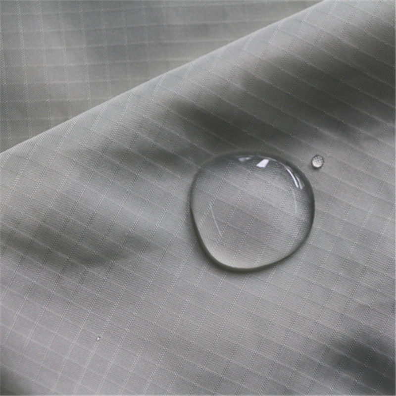 厂家供应 防水pu涂层 纳米尼龙格子布 轻薄耐磨抗撕裂手袋面料