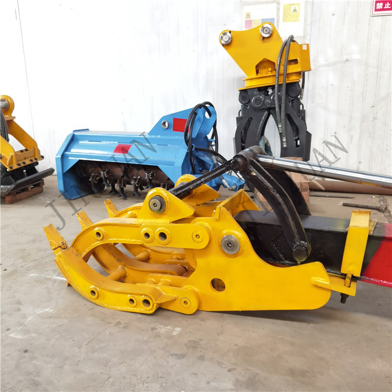 废品废料抓木器柳州固定式抓钢机小型全液压抓木器8吨机械抓木机