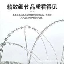 防盗网刀片刺绳围墙防护网刺丝滚笼刺铁丝铁蒺藜监狱网铁刺铁丝网