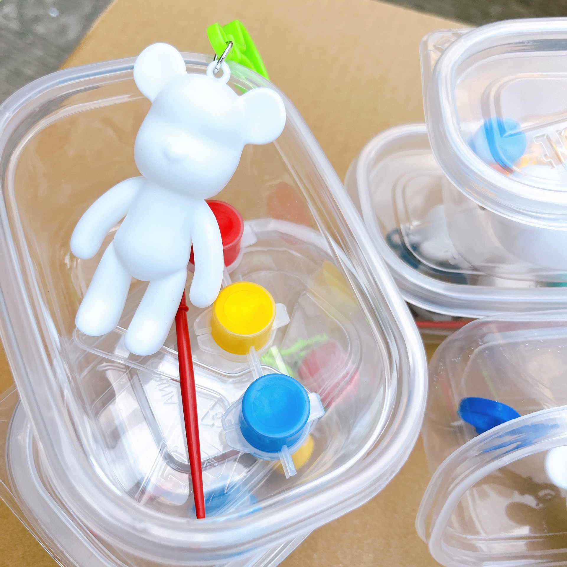 Trending Creative Handmade Diy Toy Set Fluid Bear Children's Graffiti Toy Doll Violent Bear Keychain