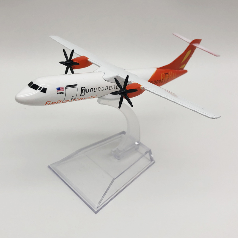 16cm合金飞机模型 atr-72马来西亚飞莹 螺旋桨 航空收藏品 摆设品