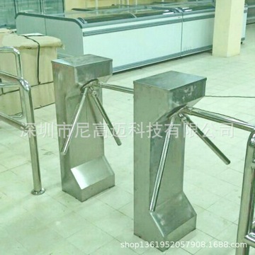 超市入口单向门进出口器便利店人行单项立式三辊闸半高转匝禁行器